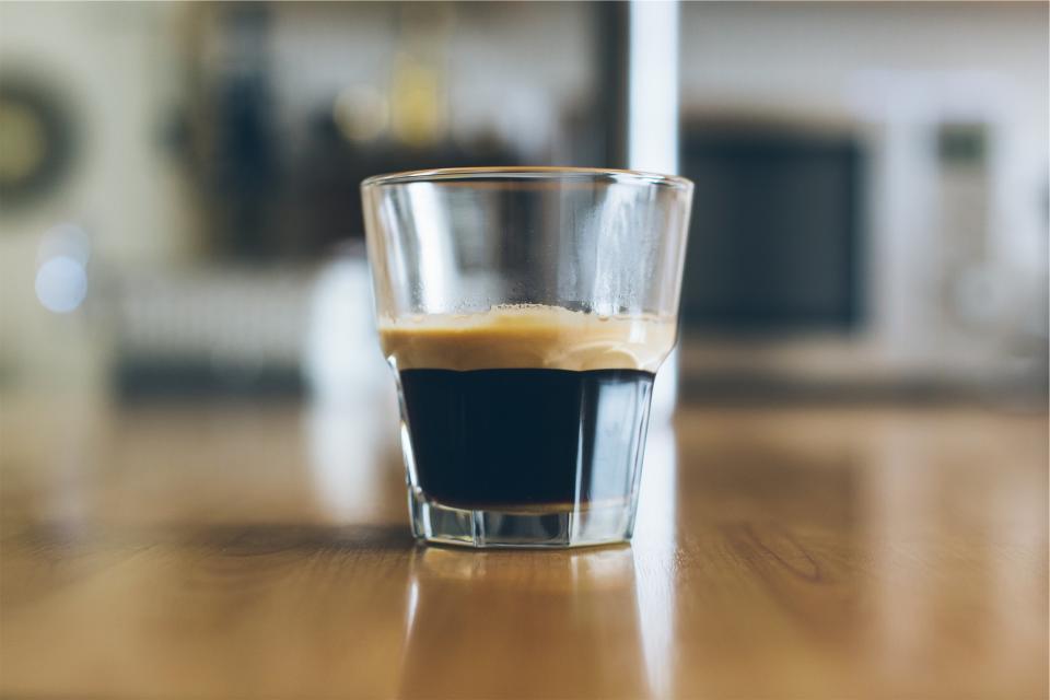 how much caffeine in shot of espresso