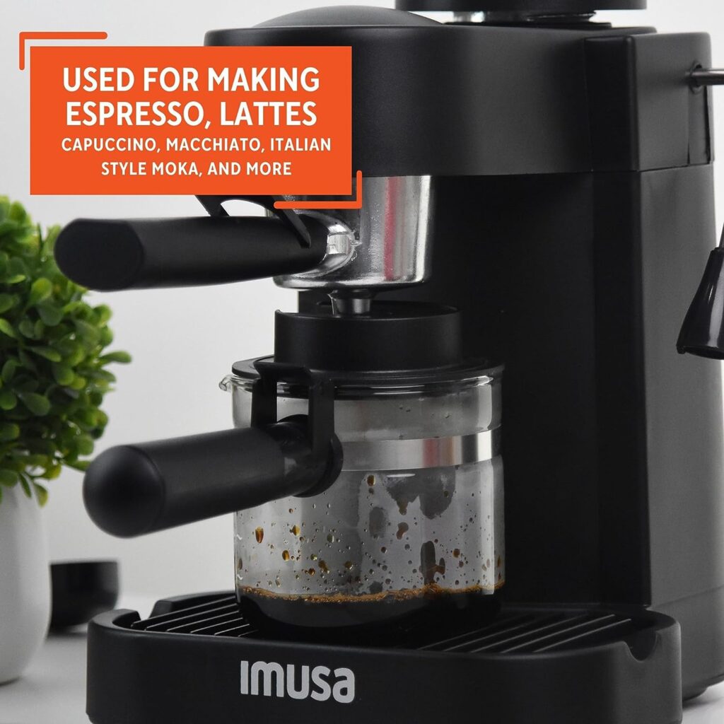 IMUSA USA GAU-18202 4 Cup Espresso/Cappuccino Maker,Black